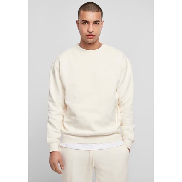 Sweatshirt - URBAN CLASSICS - Crewneck - Vit - Långa ärmar - Unisex