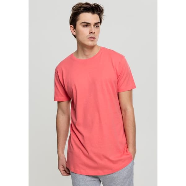 T-shirt - Urban Classic - Formad Lång - 100% bomull - Korta ärmar - Flashrosa