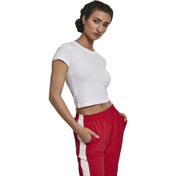 Urban Classics t-shirt i kort stretchig jersey för kvinnor