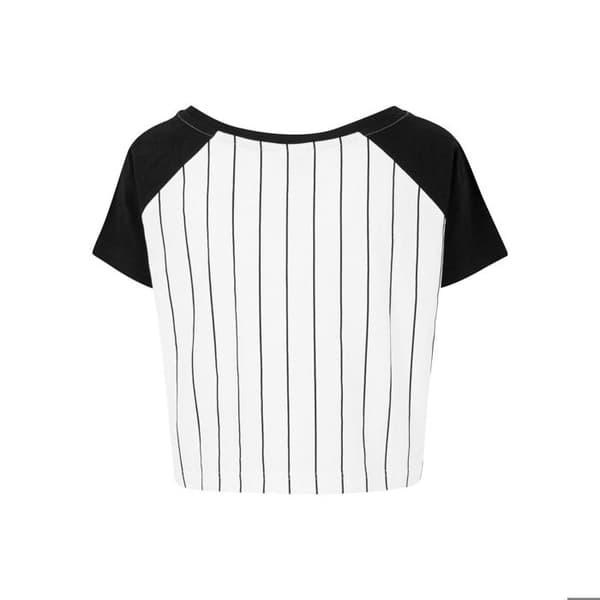 T-shirt dam - Urban Classic - Baseball - Vit/Svart - Åtsittande - Kortärmad