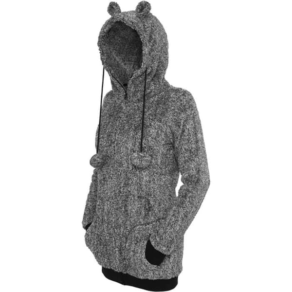 Sweatshirt med huva för kvinnor Urban Classic teddy zip