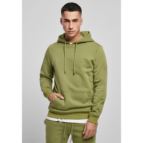 Hoodie - Urban Classics - Basic - Ekologisk bomull - Känguruficka - Olivgrön