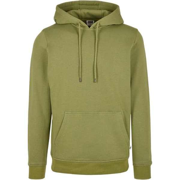 Hoodie - Urban Classics - Basic - Ekologisk bomull - Känguruficka - Olivgrön