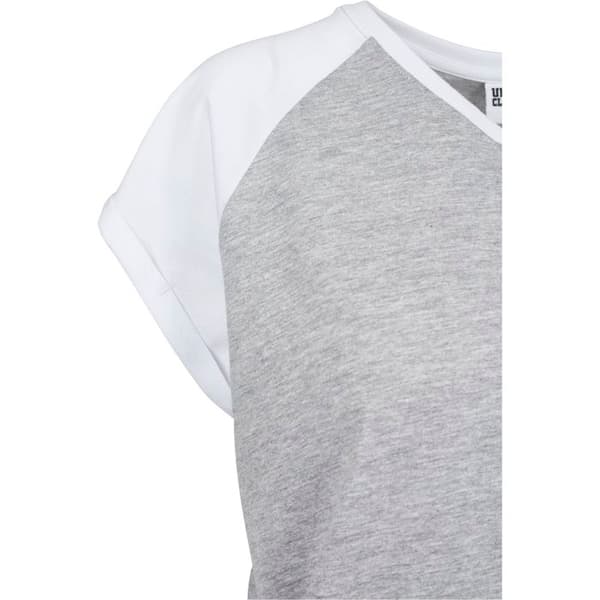 T-shirt dam - Urban Classic - Raglan - Grå/Vit - Korta ärmar - Oversize