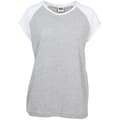 Miniatyrbild 2 av 4: T-shirt dam - Urban Classic - Raglan - Grå/Vit - Korta ärmar - Oversize