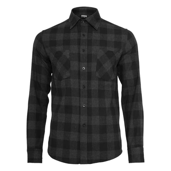 Skjorta - Urban Classic - Flanell - Svart/Brun - Vuxen - 100% Bomull