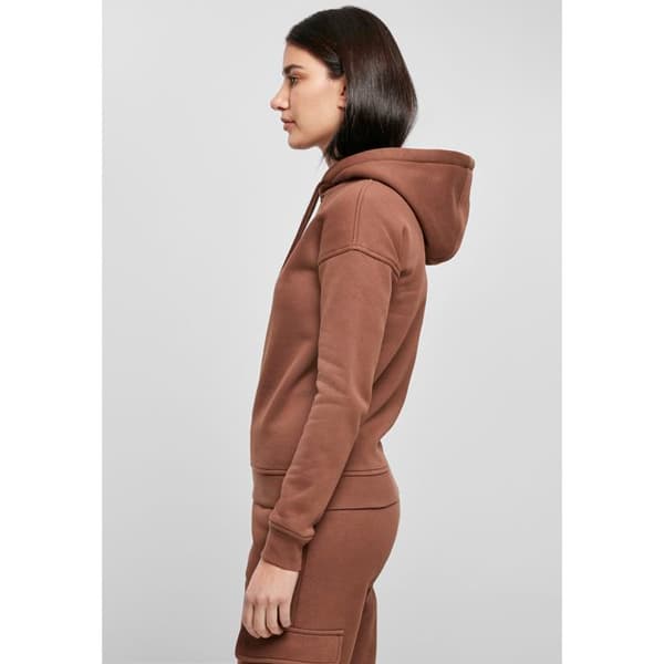 Hoodie - Urban Classics - Damernas Ekologiska - Ekologisk bomull - Brun - Långa ärmar