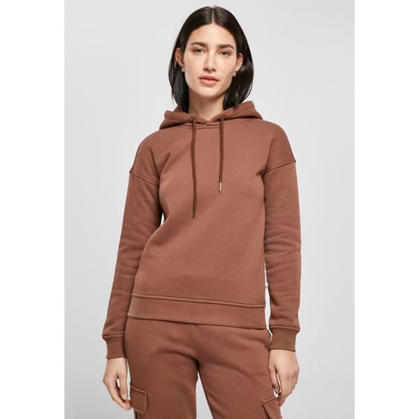 Hoodie - Urban Classics - Damernas Ekologiska - Ekologisk bomull - Brun - Långa ärmar