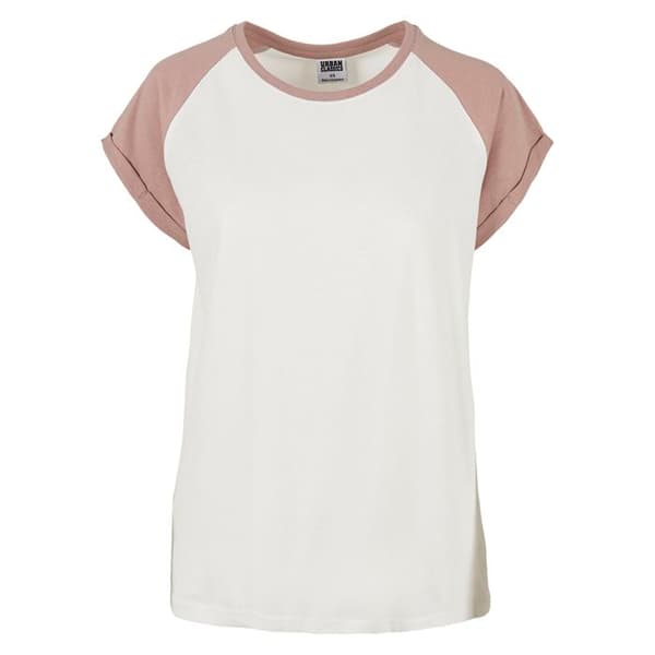 T-shirt dam Urban Classics kontrast raglan (Stora storlekar)