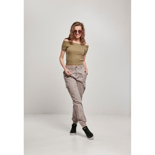 T-shirt dam Urban Classics med bar axel (Stora storlekar)