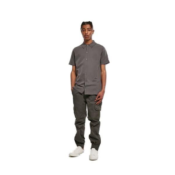 Stickad t-shirt - Urban Classics - Klassisk modell - 100% Nylon - Färg grå - Regular fit