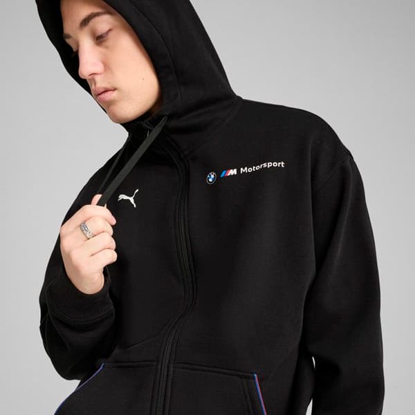 Sweatshirt med dragkedja och huva Puma BMW MMS Essentials+ Fleece