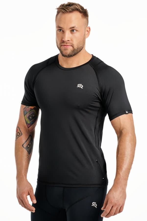 Herr-T-shirt snabbtorkande VITAL ZIP