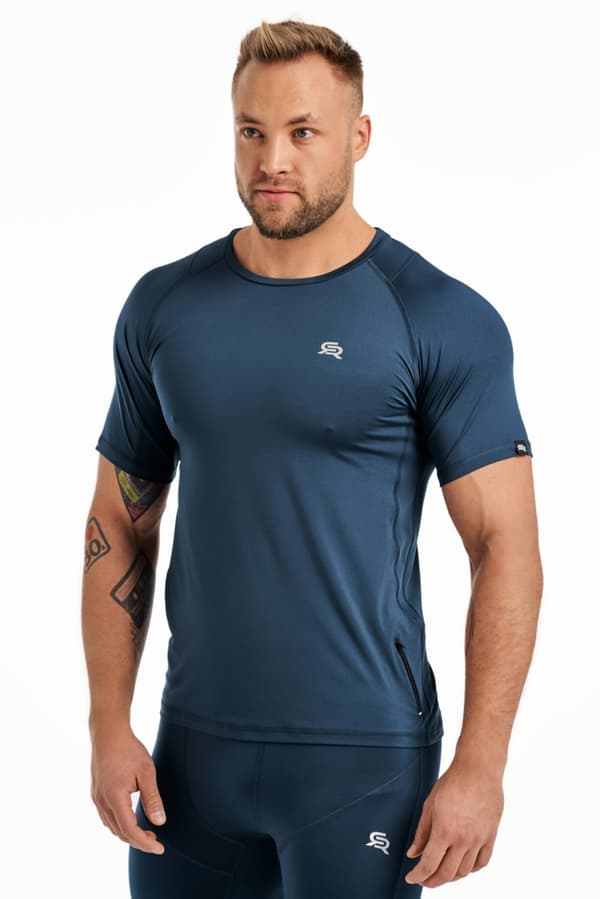 Herr-T-shirt snabbtorkande VITAL ZIP