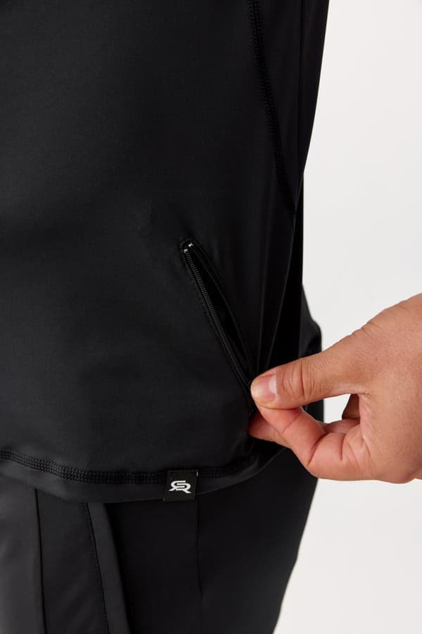 Herr-T-shirt VITAL ZIP LS