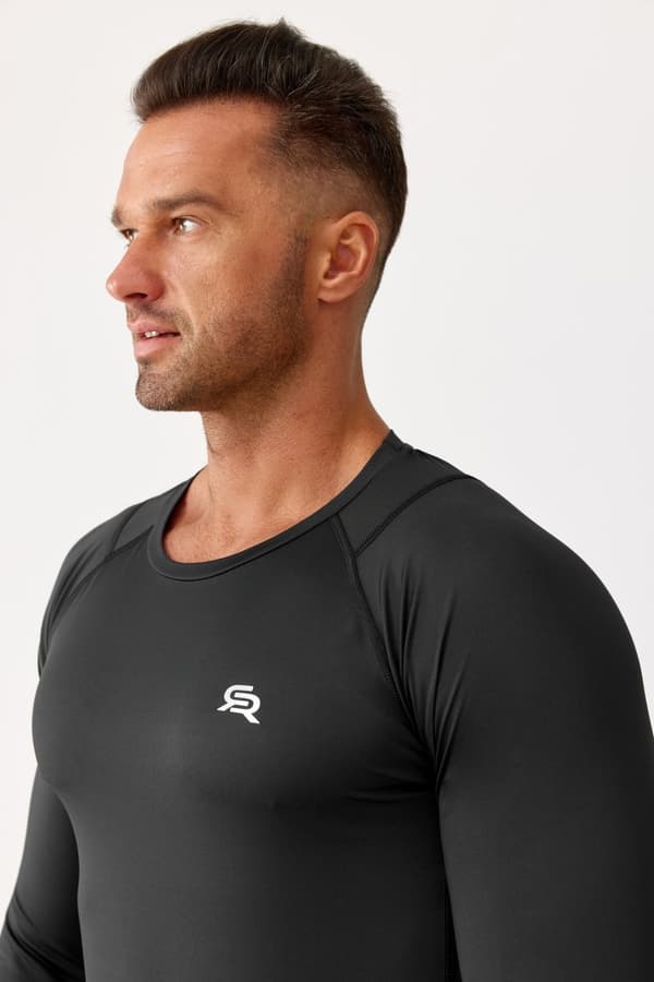Herr-T-shirt VITAL ZIP LS