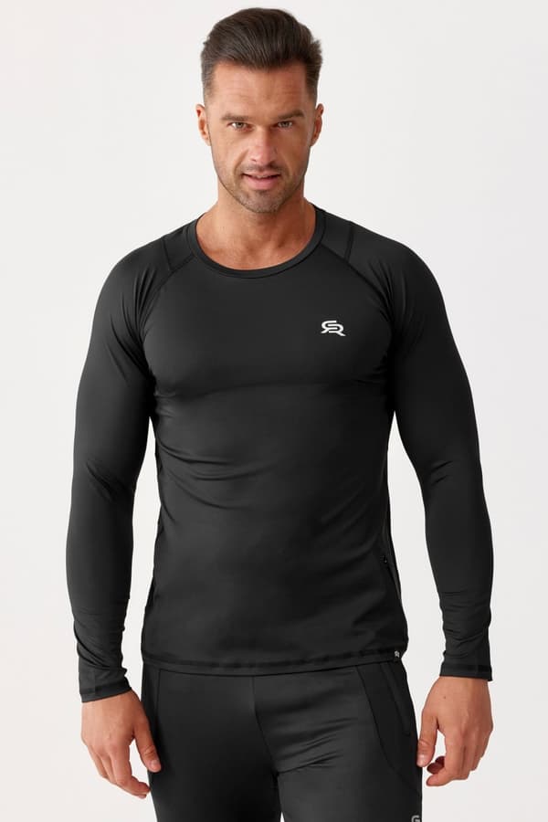 Herr-T-shirt VITAL ZIP LS