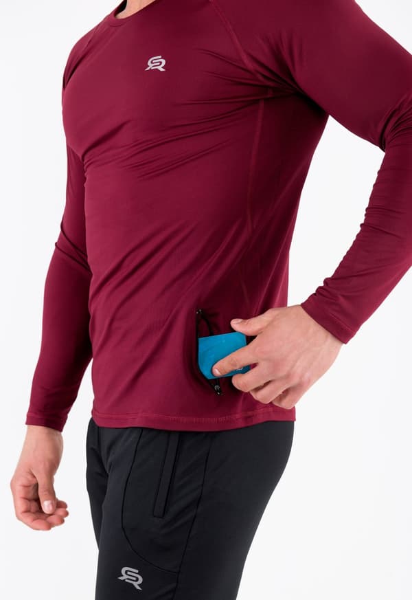 Herr-T-shirt VITAL ZIP LS