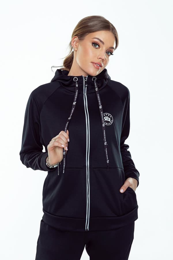 Damtröja SPORTING HOODIE DRAGKEDJA