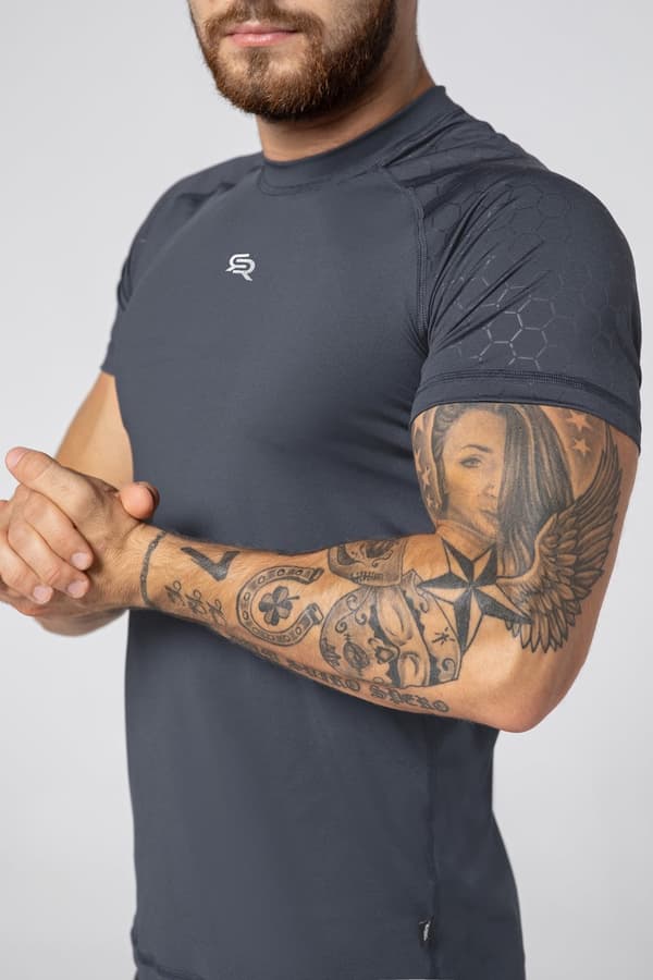 Herr-T-shirt snabbtorkande STONE