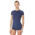 Miniatyrbild 1 av 3: Dam kortärmad t-shirt Brubeck ACTIVE WOOL termoaktivunderkläder Merinoull Svart, Denim, Plommon