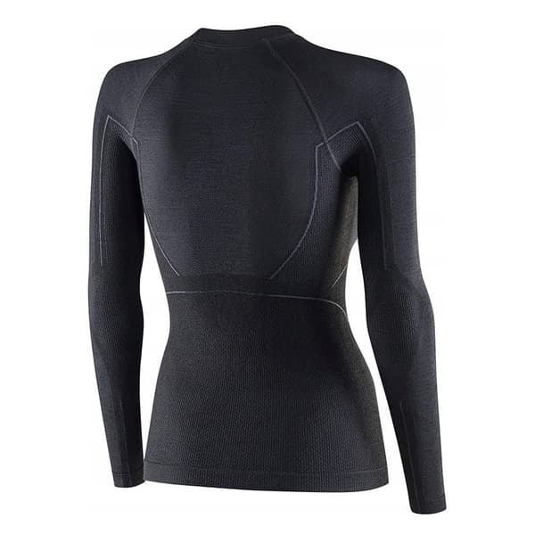 Långärmad T-shirt för damer Brubeck ACTIVE WOOL Termoaktivunderkläder Merinoull Svart, Denim, Plommon