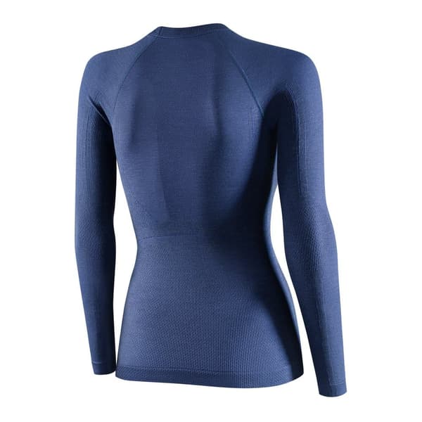Långärmad T-shirt för damer Brubeck ACTIVE WOOL Termoaktivunderkläder Merinoull Svart, Denim, Plommon