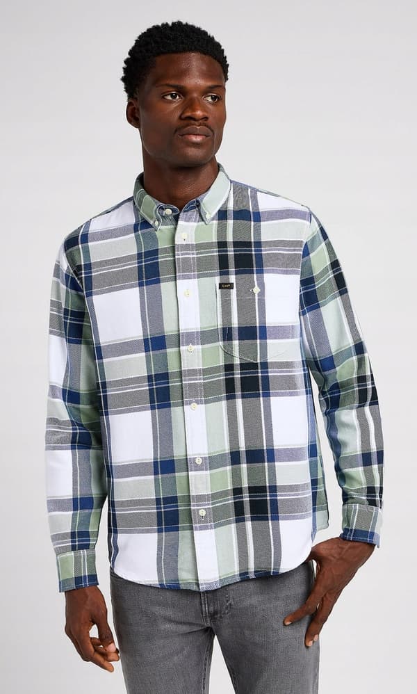 Lee RIVETED SHIRT Intuition LOOSE CHECKED PAITA ORGANIIKKAA PUUVILLAA L