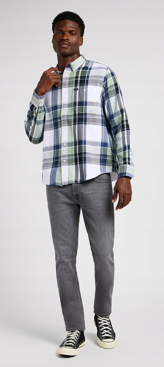 Lee RIVETED SHIRT Intuition LOOSE CHECKED PAITA ORGANIIKKAA PUUVILLAA L