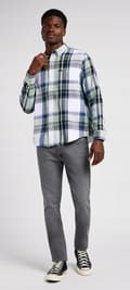 Pikkukuva 5 / 7: Lee RIVETED SHIRT Intuition LOOSE CHECKED PAITA ORGANIIKKAA PUUVILLAA L