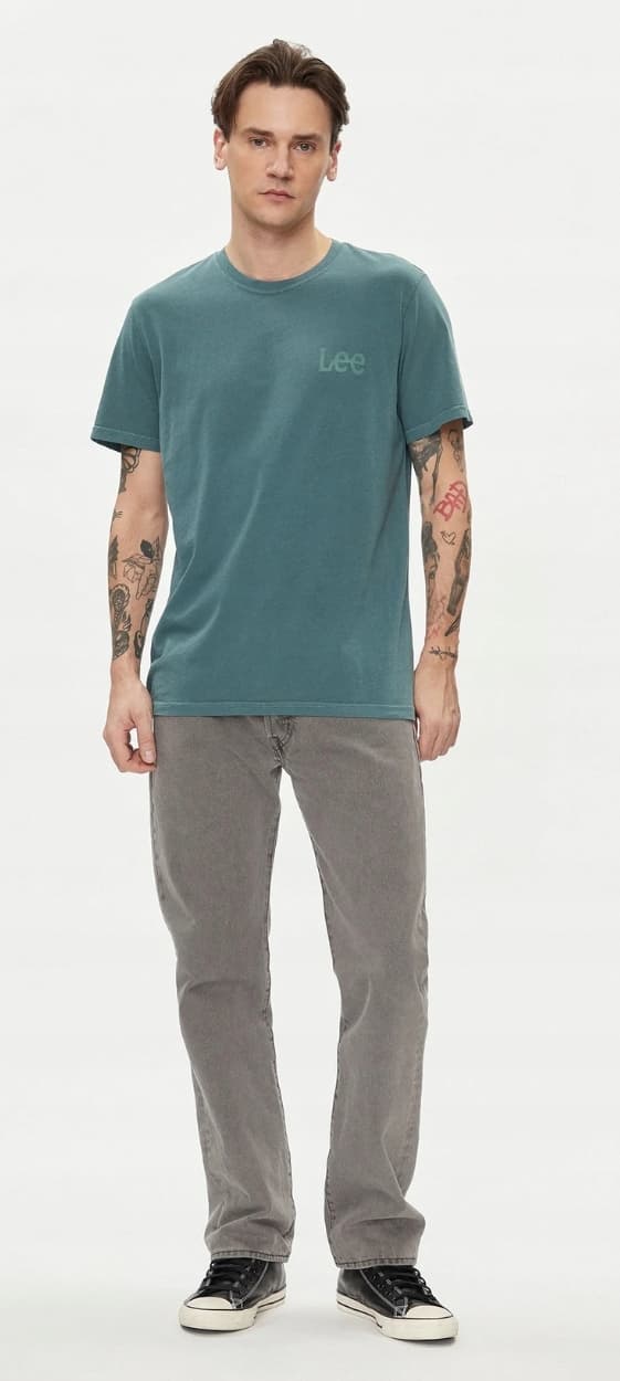 Lee WOBBLY TEE Evergreen GRÖN T-SHIRT BOMULL NORMAL L