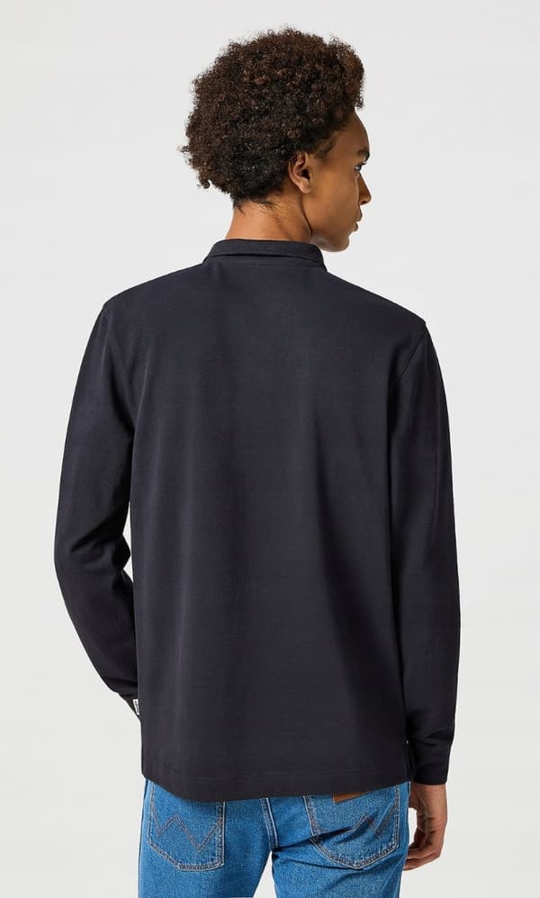 Wrangler POLO Musta pitkähihainen MUSTA POLO PITKÄHIHAINEN NORMAALI XL