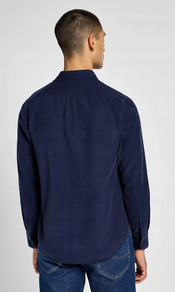 Lee FRITIDSSKJORTA Real Indigo MANCHESTER MARINBLÅ BOMULLSKJORTA S