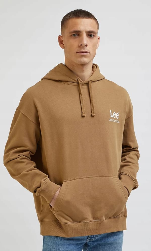 Lee LOOSE LOGO HOODIE Clay LOOSE COTTON HOODIE XL