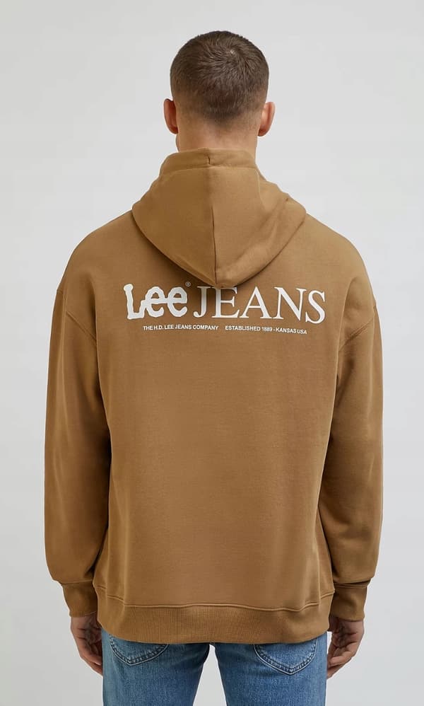Lee LOOSE LOGO HOODIE Clay LOOSE COTTON HOODIE XL
