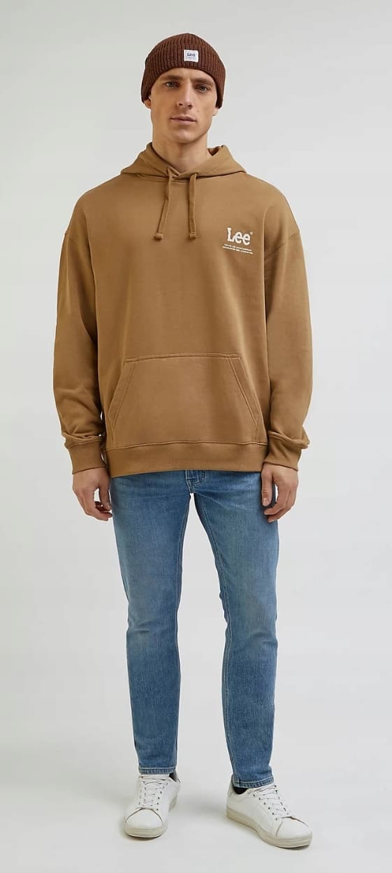 Lee LOOSE LOGO HOODIE Clay LOOSE COTTON HOODIE XL