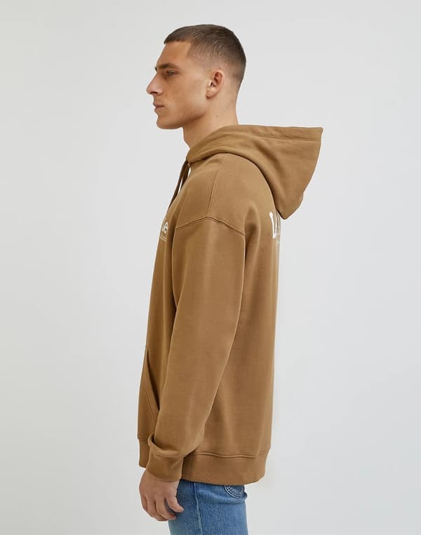 Lee LOOSE LOGO HOODIE Clay LOOSE COTTON HOODIE XL