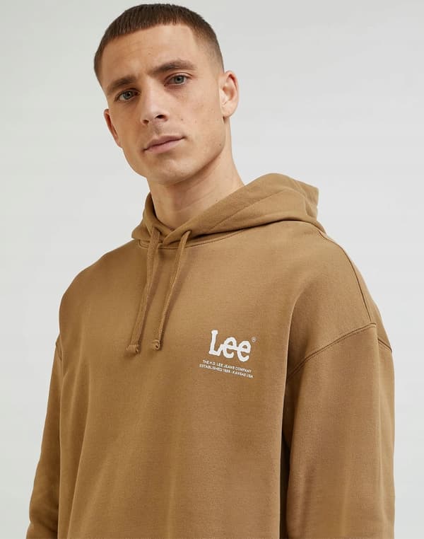 Lee LOOSE LOGO HOODIE Clay LOOSE COTTON HOODIE XL