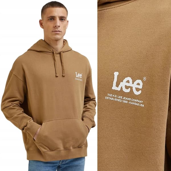 Lee LOOSE LOGO HOODIE Clay LOOSE COTTON HOODIE XL