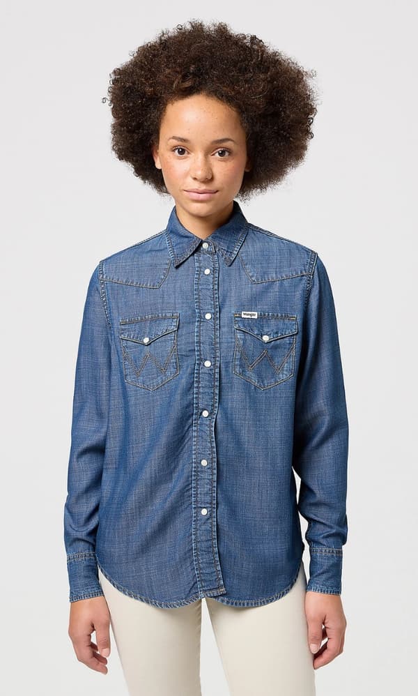 Wrangler HERITAGE PAITA Carson TUMMA NAISTEN FARKKUPAITA NORMAALI XS