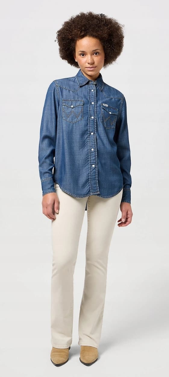 Wrangler HERITAGE PAITA Carson TUMMA NAISTEN FARKKUPAITA NORMAALI XS