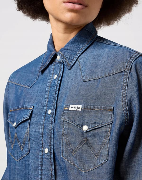Wrangler HERITAGE PAITA Carson TUMMA NAISTEN FARKKUPAITA NORMAALI XS