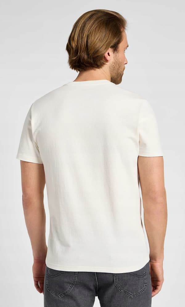 Lee FRONTIER T-SHIRT HVID BOMULDST-SHIRT MED LOGOPRINT XXL