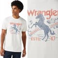Miniatyrbild 1 av 8: Wrangler AMERICANA T-SHIRT Worn VIT T-SHIRT MED BOMULLST-SHIRT MED MÖNSTER XXL