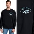 Miniatyrbild 1 av 8: Lee LOGO CREW SWEAT Jet Black SVART SMALL LOGO SWEATSHIRT NORMAL PASSFORM XXL