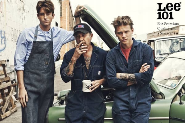 Lee 101 CAMP SHIRT PREMIUM LÖS KORTÄRMAD JEANSSKJORTA L