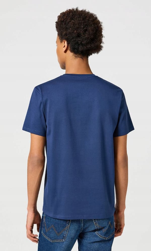 Wrangler AMERICANA T-SHIRT MØRKEBLÅ T-SHIRT MED BOMULD, PRINT XXL