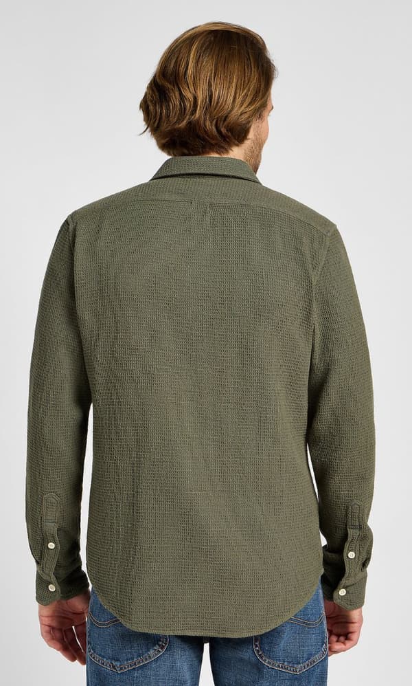 Lee UTILITY SKJORTE Mercantile Green GRØN BOMULDSKJORTE REGULAR XXL