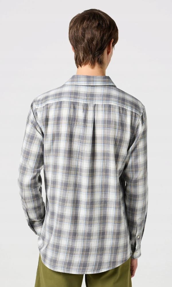Wrangler SKJORTA MED 1 FICKOR Grå RUTIGT SKJORTA I BOMULL XL