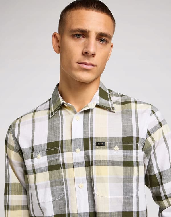 Lee WORKER SHIRT Big Kale Plaid VÄRSÄ PUUVILLARUUTUINEN RELAXED M